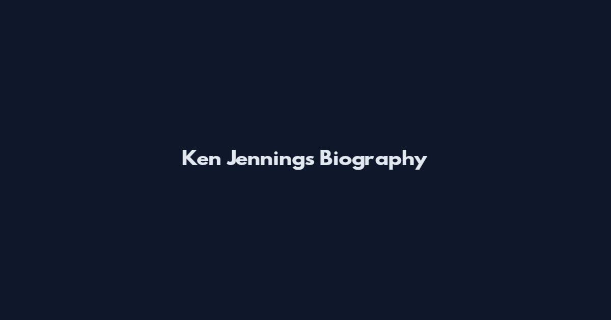 Ken Jennings Biography