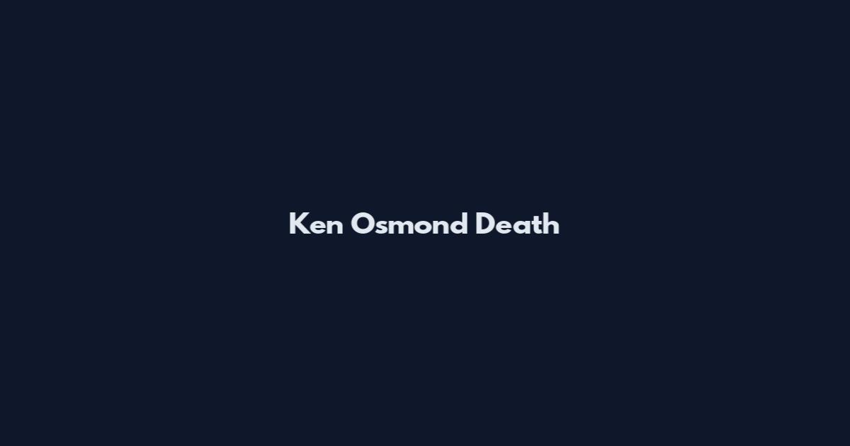 Ken Osmond Death