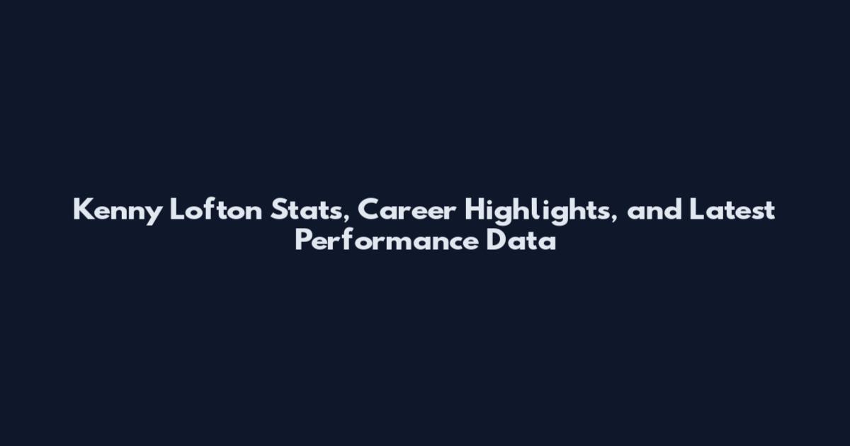 Kenny Lofton Stats, Career Highlights, and Latest Performance Data