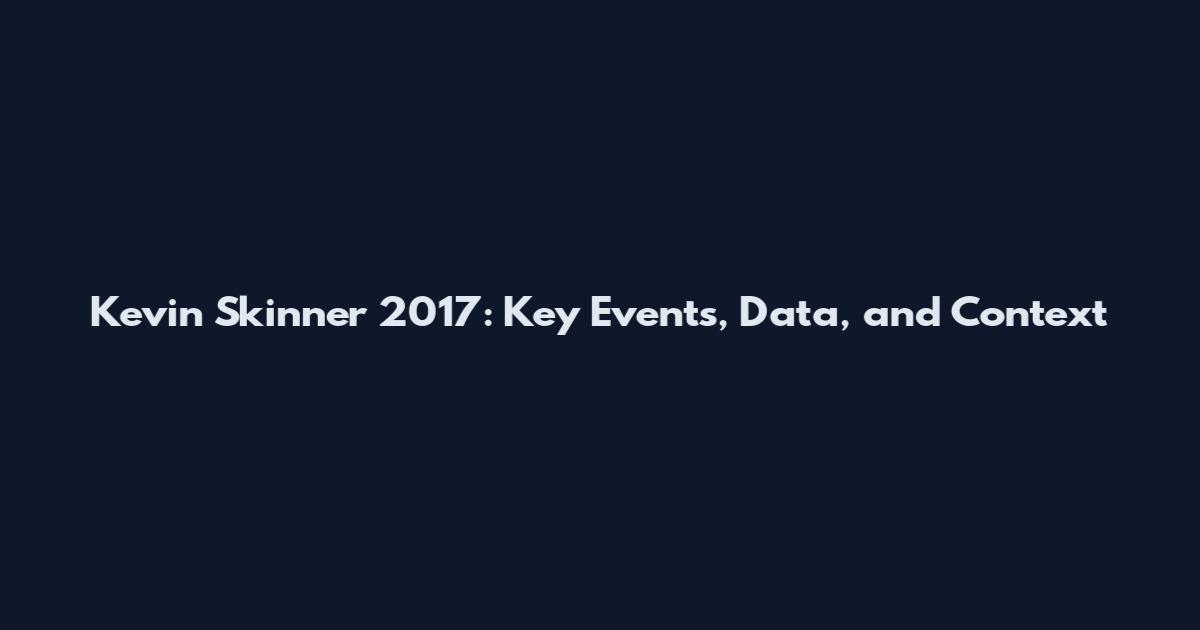 Kevin Skinner 2017: Key Events, Data, and Context