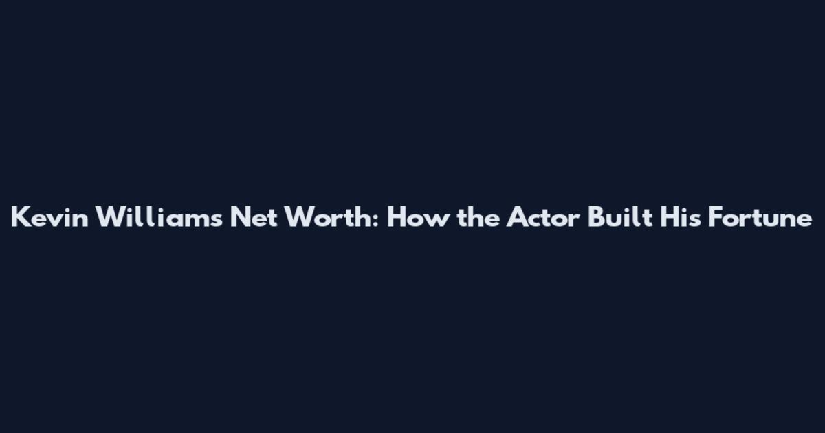 Kevin Williams Net Worth: How the Actor Built His Fortune