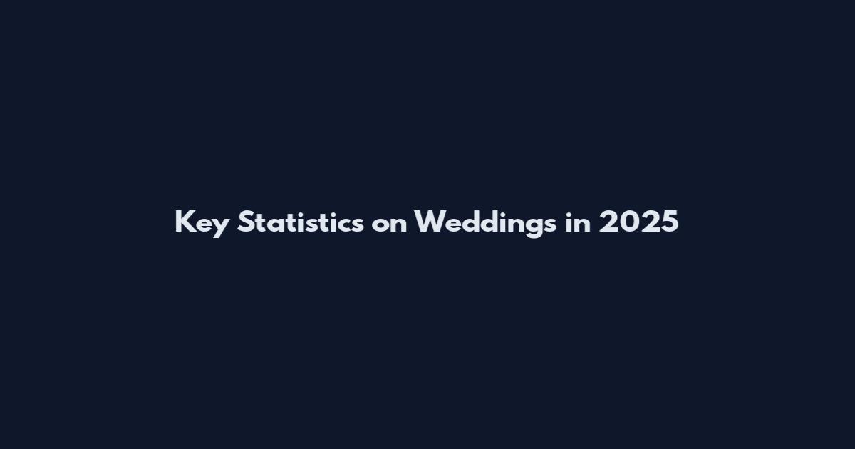 Key Statistics on Weddings in 2025
