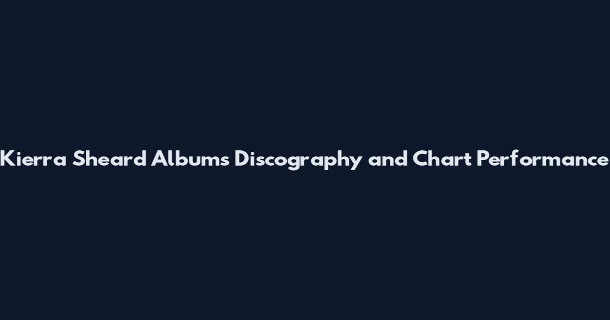 Kierra Sheard Albums Discography and Chart Performance