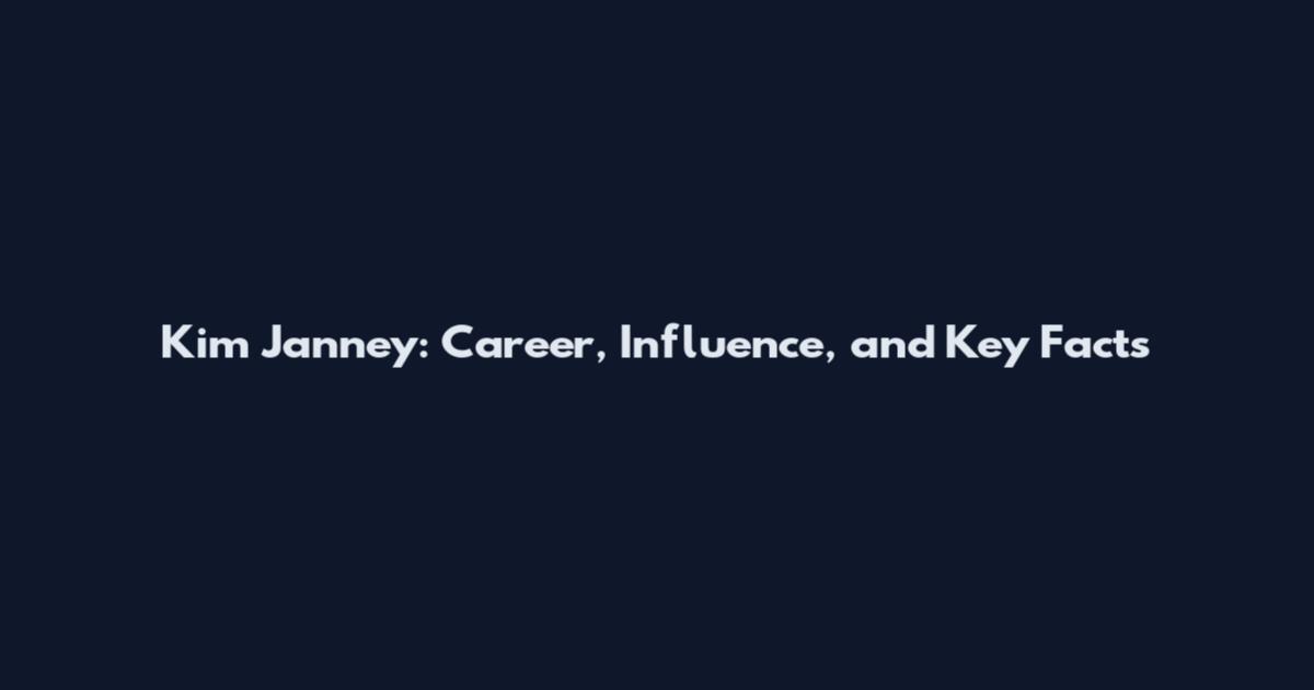 Kim Janney: Career, Influence, and Key Facts