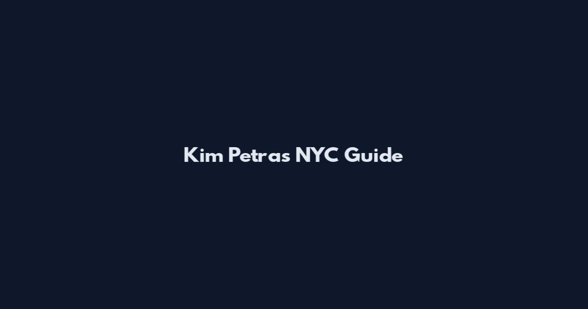 Kim Petras NYC Guide