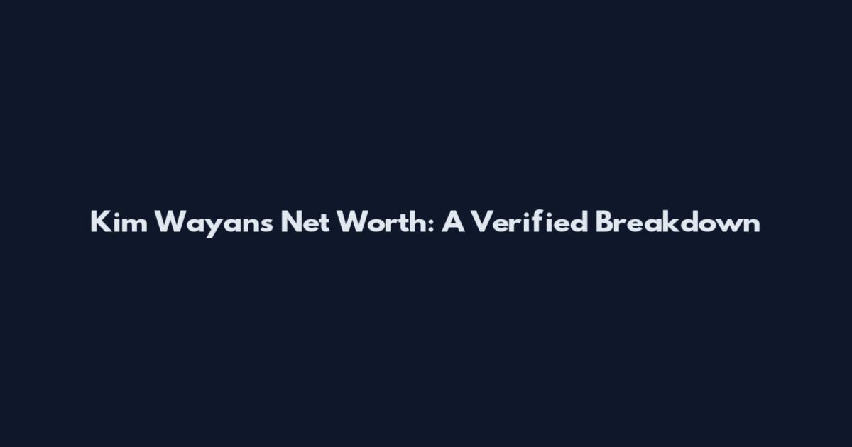 Kim Wayans Net Worth: A Verified Breakdown