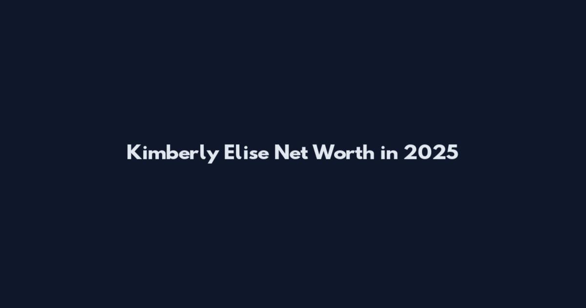 Kimberly Elise Net Worth in 2025