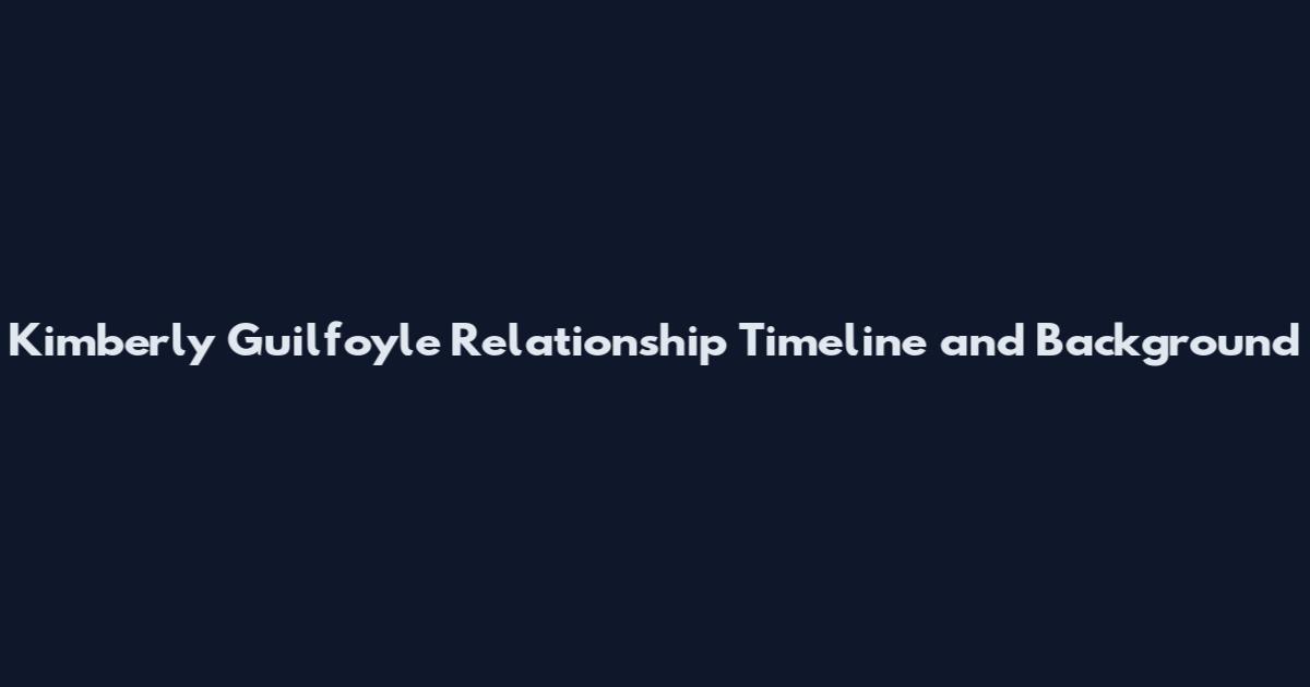 Kimberly Guilfoyle Relationship Timeline and Background