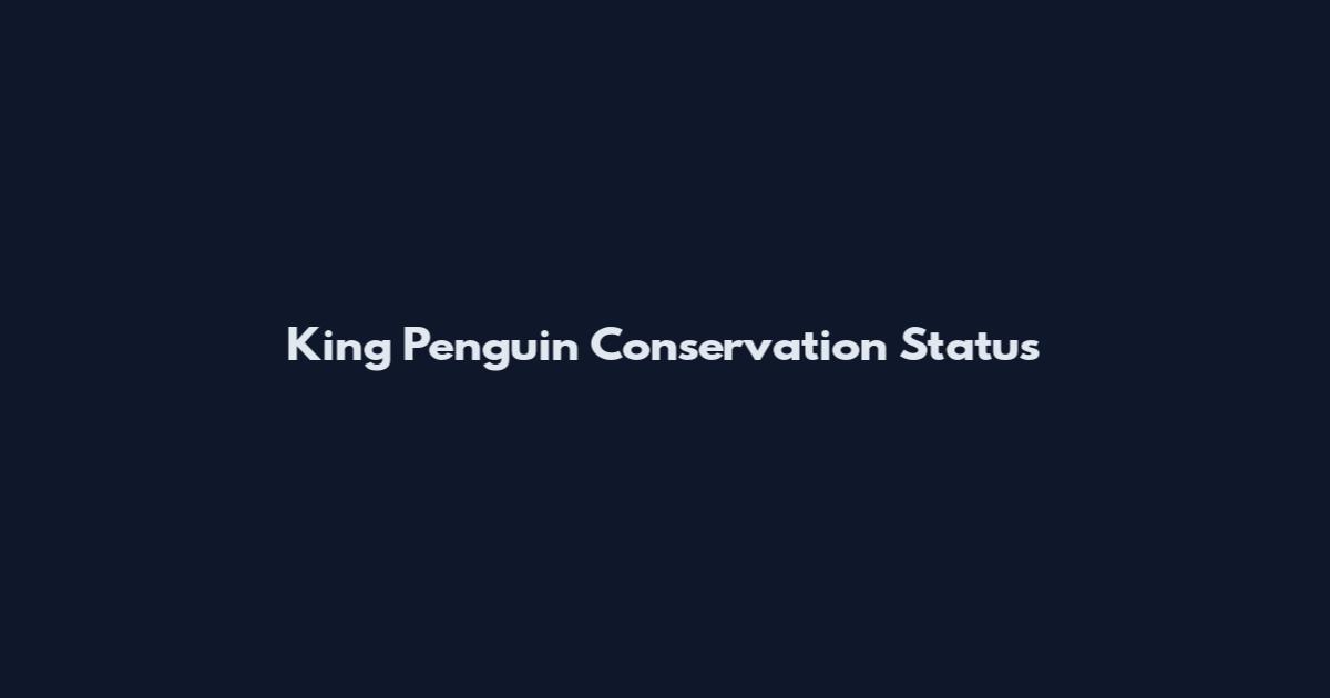 King Penguin Conservation Status