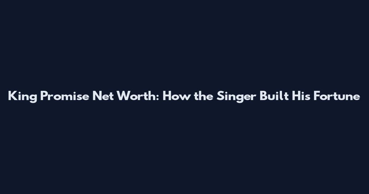 King Promise Net Worth: How the Singer Built His Fortune