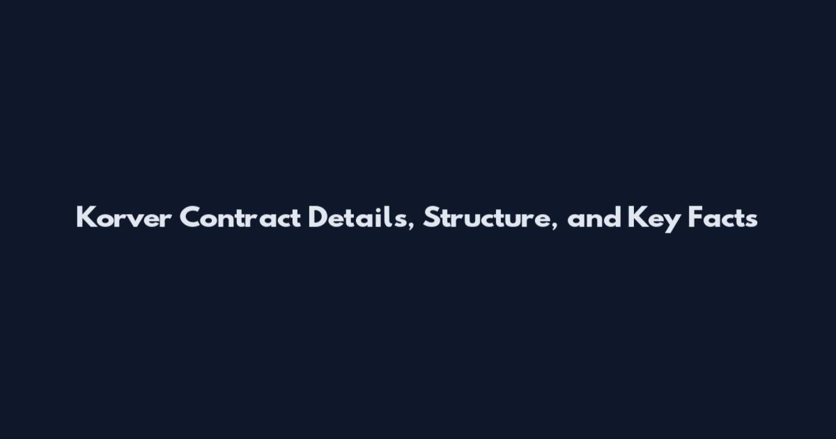 Korver Contract Details, Structure, and Key Facts