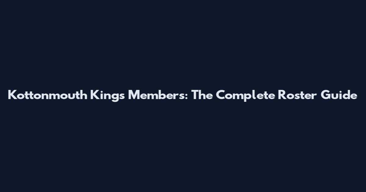 Kottonmouth Kings Members: The Complete Roster Guide