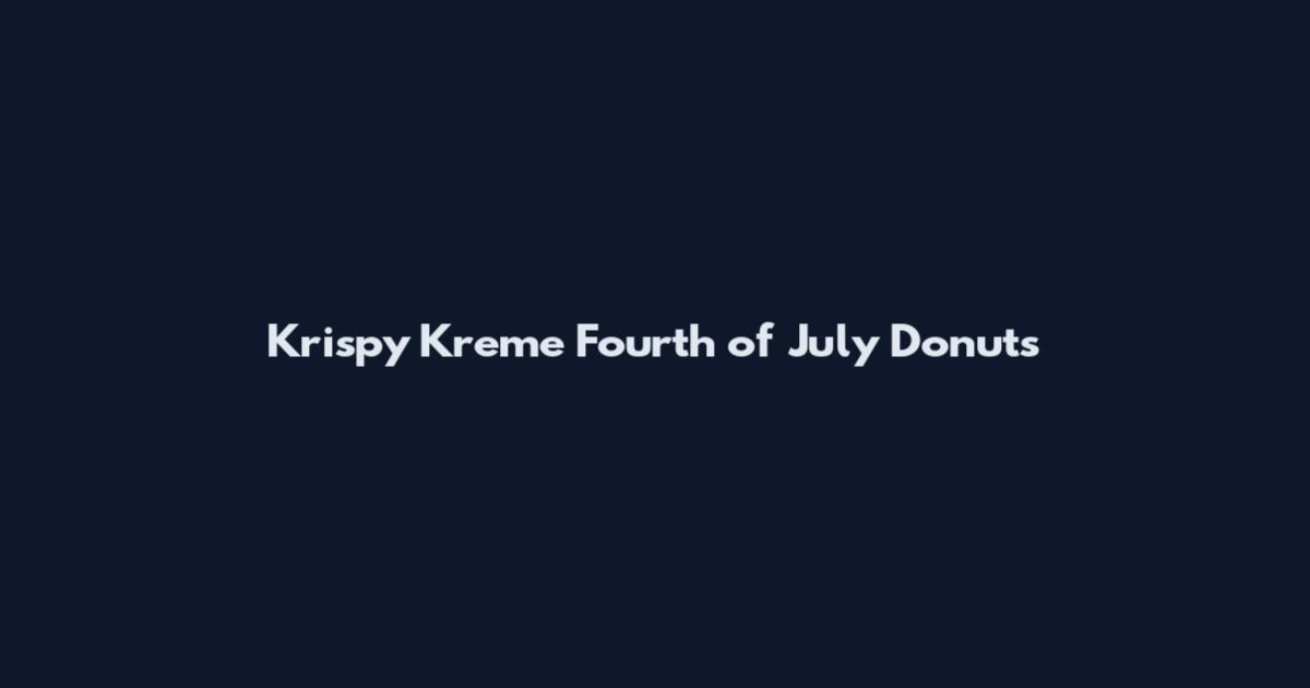 Krispy Kreme Fourth of July Donuts