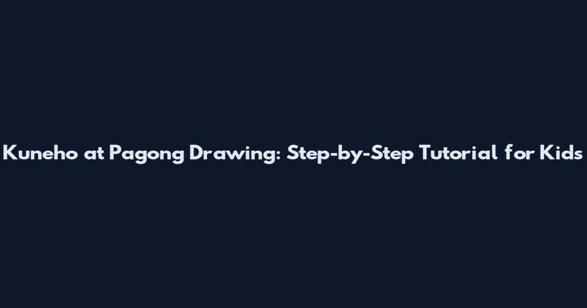 Kuneho at Pagong Drawing: Step-by-Step Tutorial for Kids