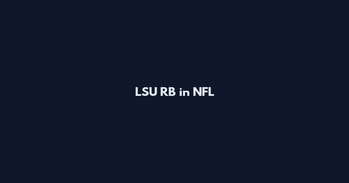 LSU RB in NFL