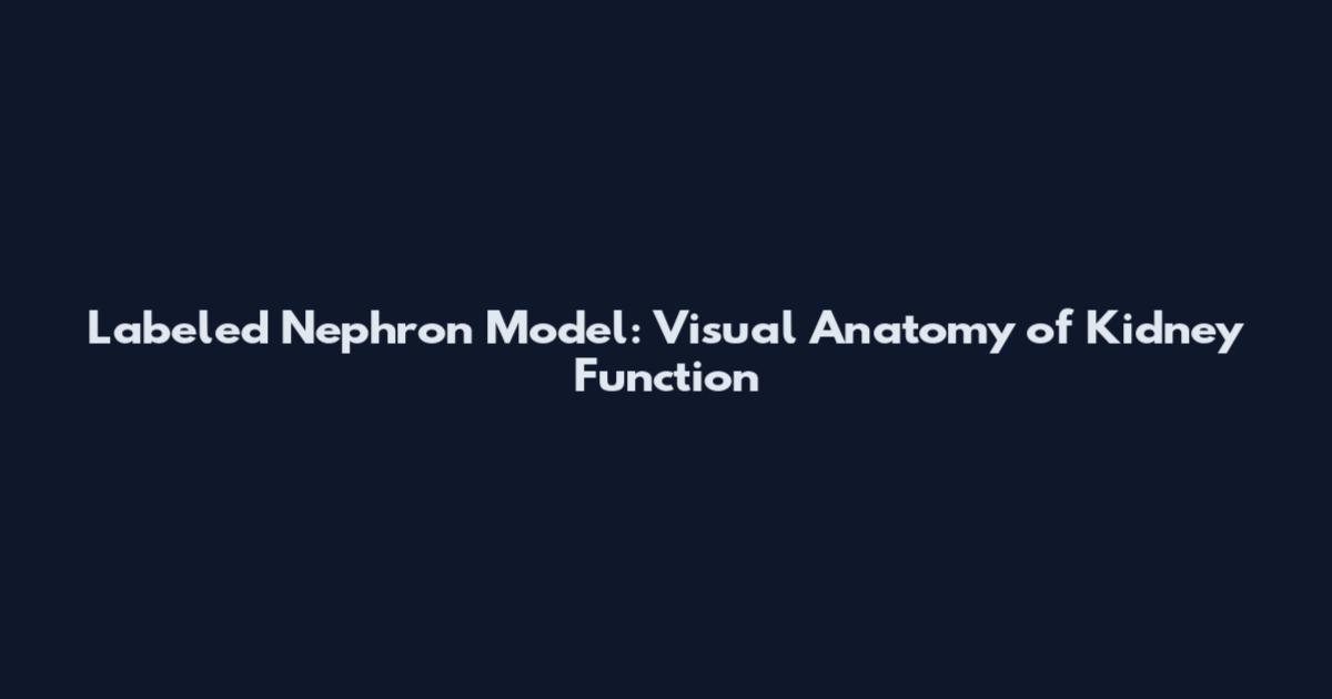 Labeled Nephron Model: Visual Anatomy of Kidney Function