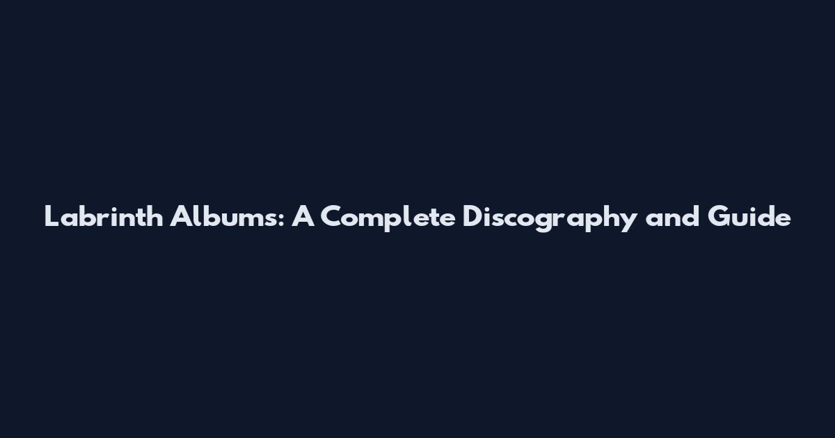 Labrinth Albums: A Complete Discography and Guide