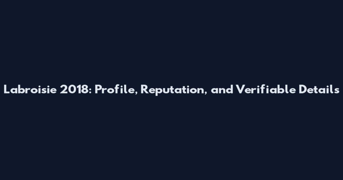 Labroisie 2018: Profile, Reputation, and Verifiable Details