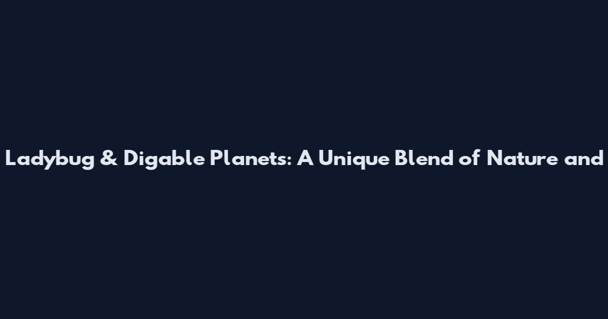 Ladybug & Digable Planets: A Unique Blend of Nature and