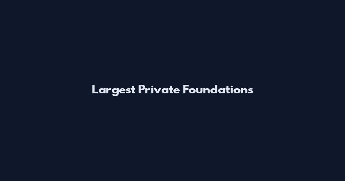 Largest Private Foundations