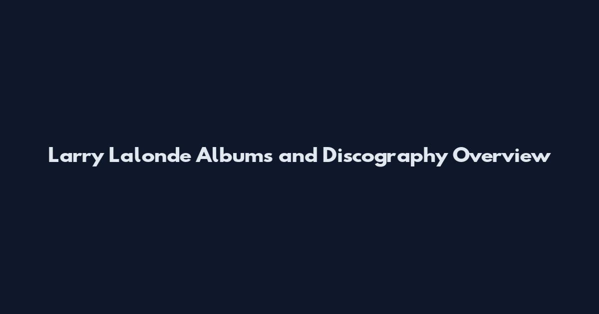 Larry Lalonde Albums and Discography Overview