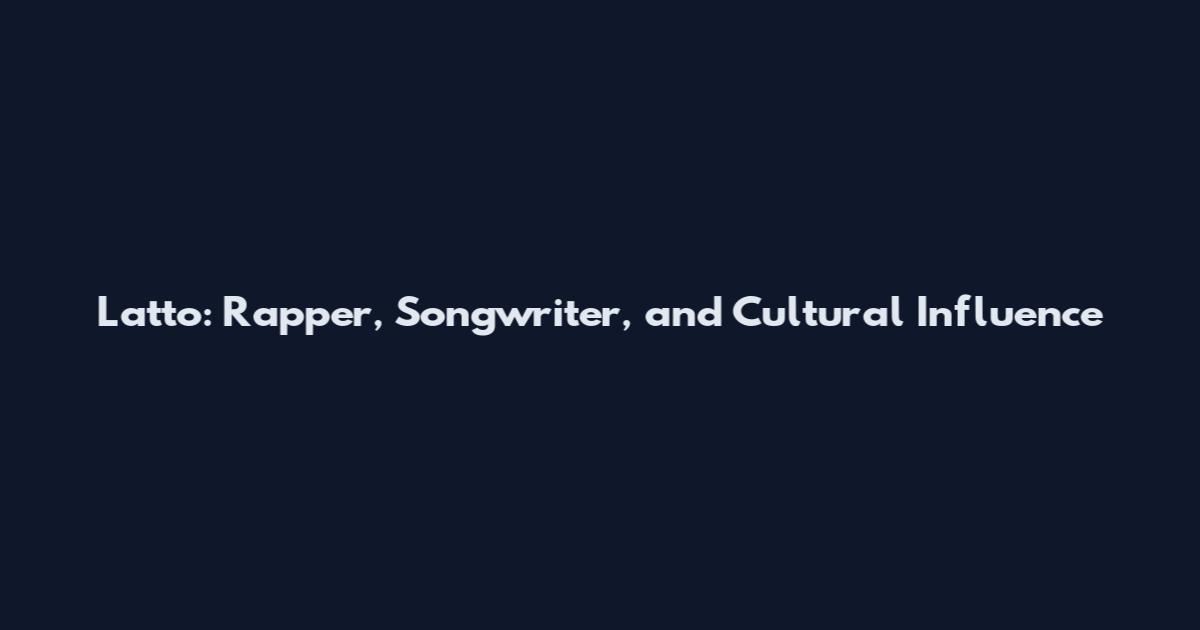 Latto: Rapper, Songwriter, and Cultural Influence
