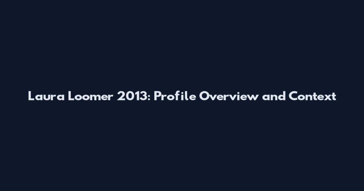 Laura Loomer 2013: Profile Overview and Context