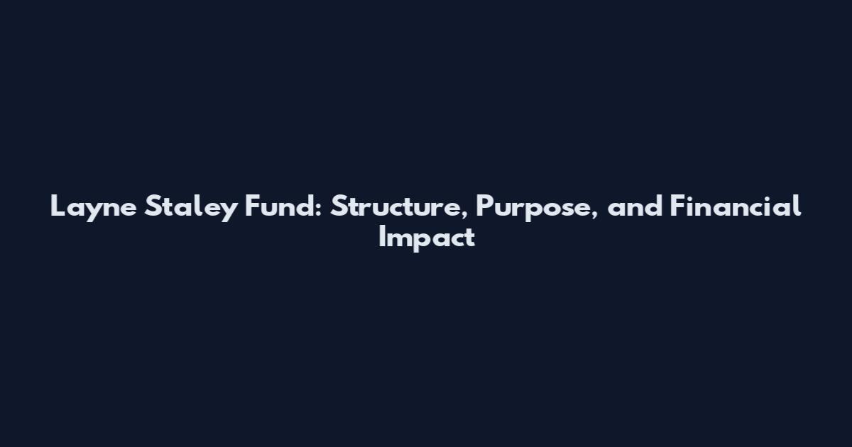 Layne Staley Fund: Structure, Purpose, and Financial Impact