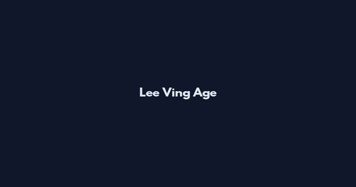 Lee Ving Age