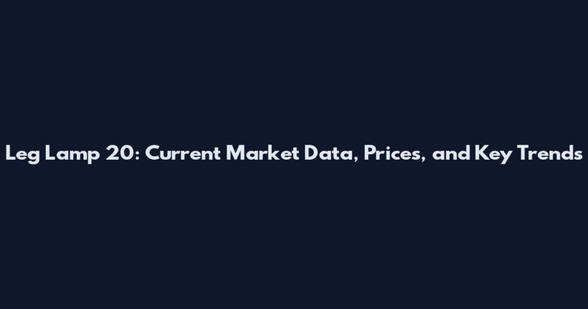 Leg Lamp 20: Current Market Data, Prices, and Key Trends