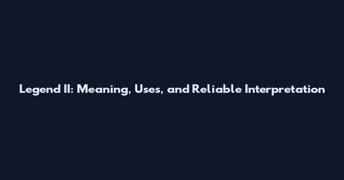 Legend II: Meaning, Uses, and Reliable Interpretation