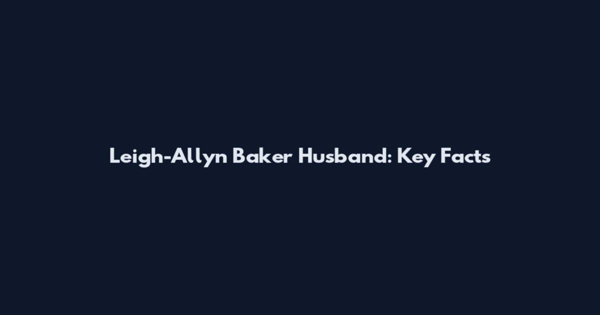Leigh-Allyn Baker Husband: Key Facts