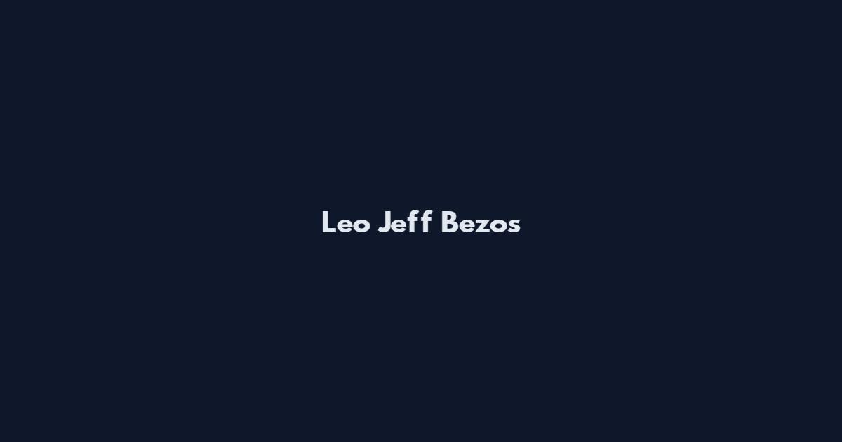 Leo Jeff Bezos
