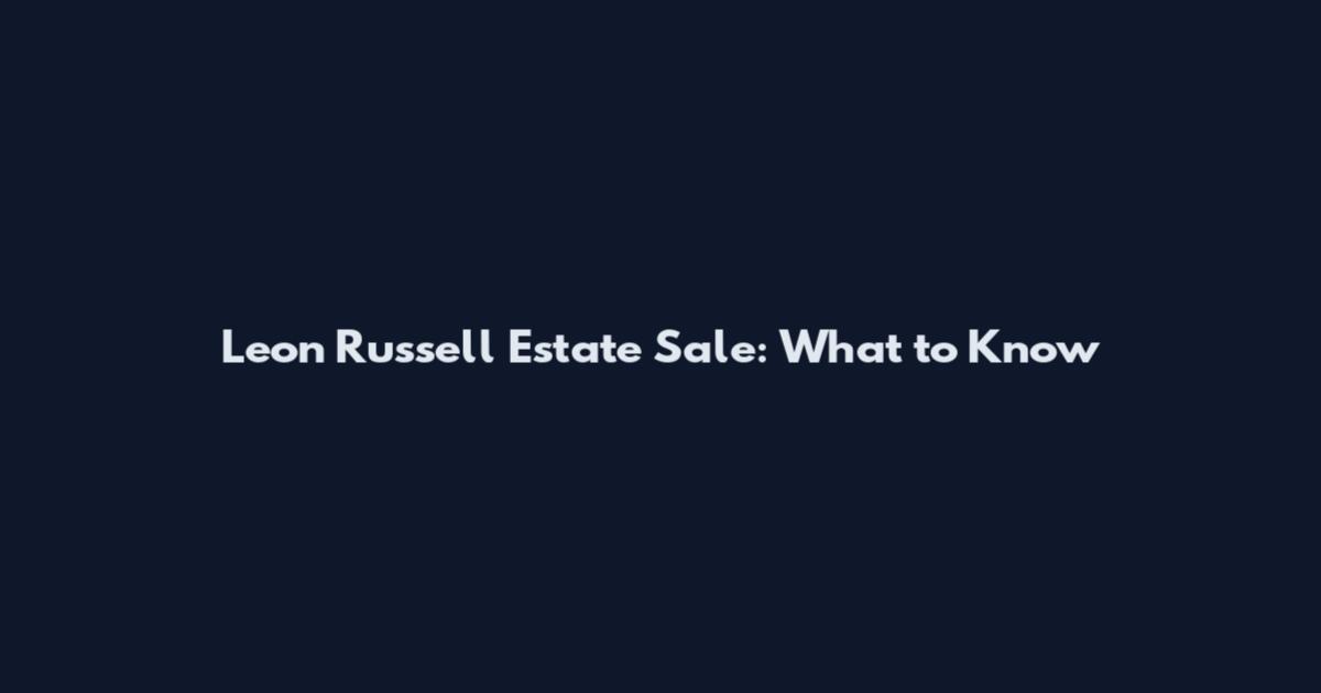 Leon Russell Estate Sale: What to Know