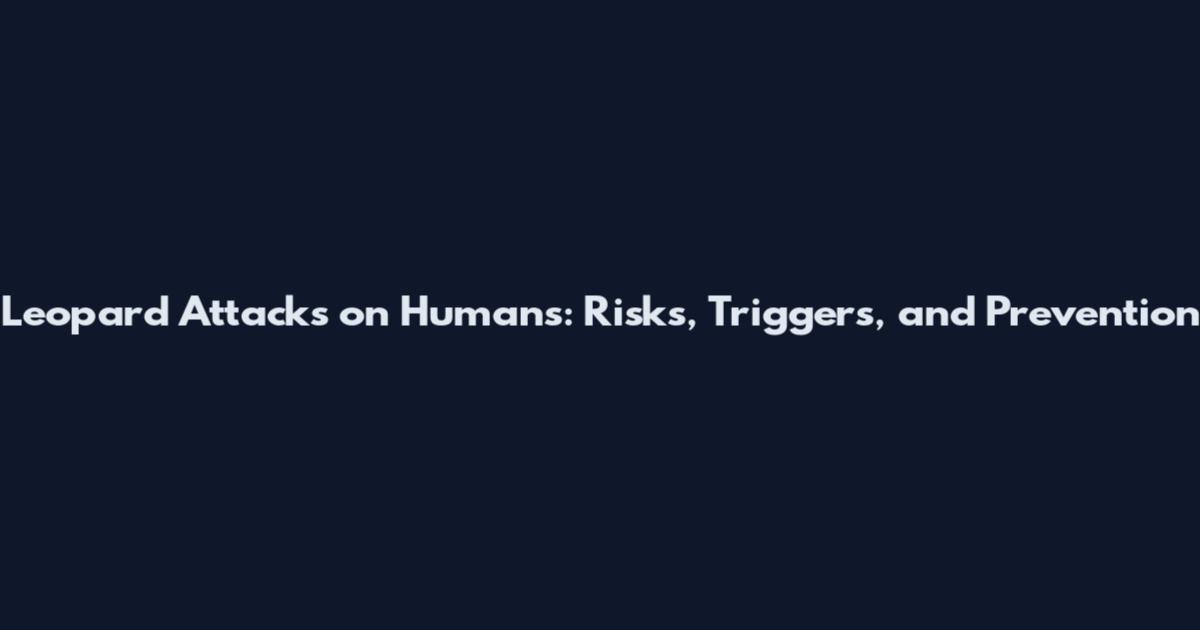 Leopard Attacks on Humans: Risks, Triggers, and Prevention