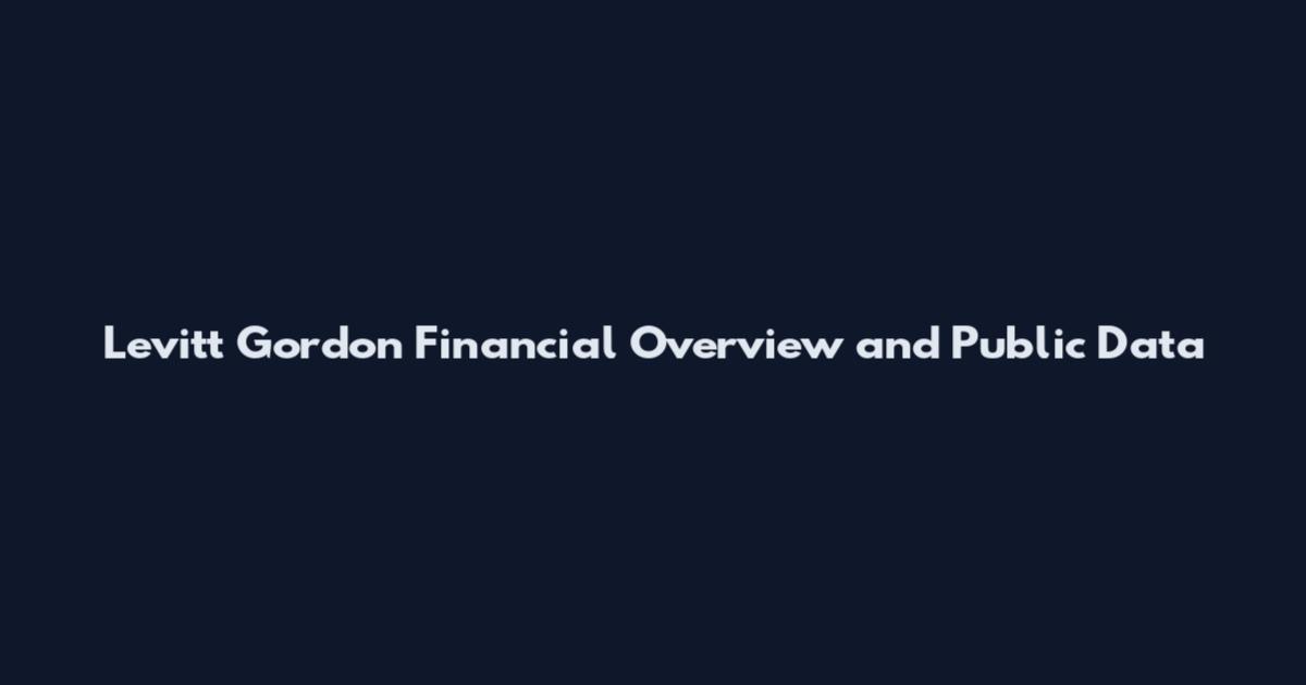 Levitt Gordon Financial Overview and Public Data