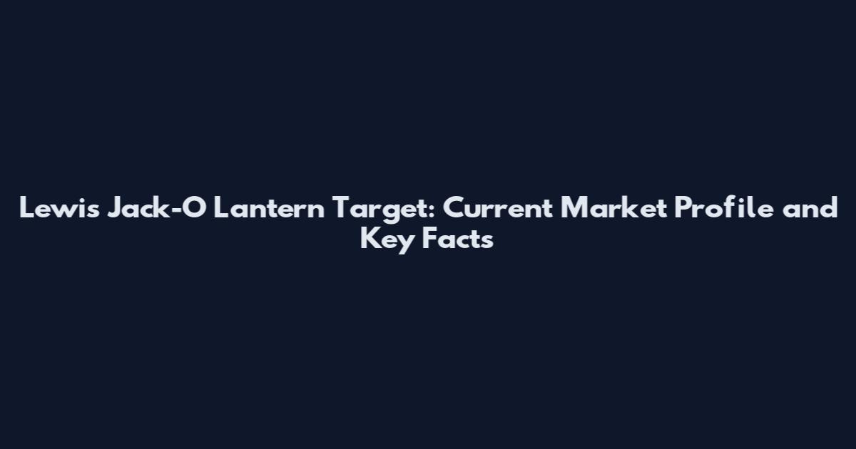 Lewis Jack-O Lantern Target: Current Market Profile and Key Facts