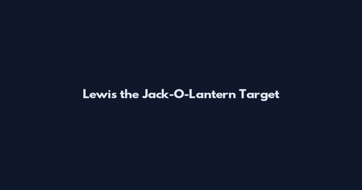 Lewis the Jack-O'-Lantern Target