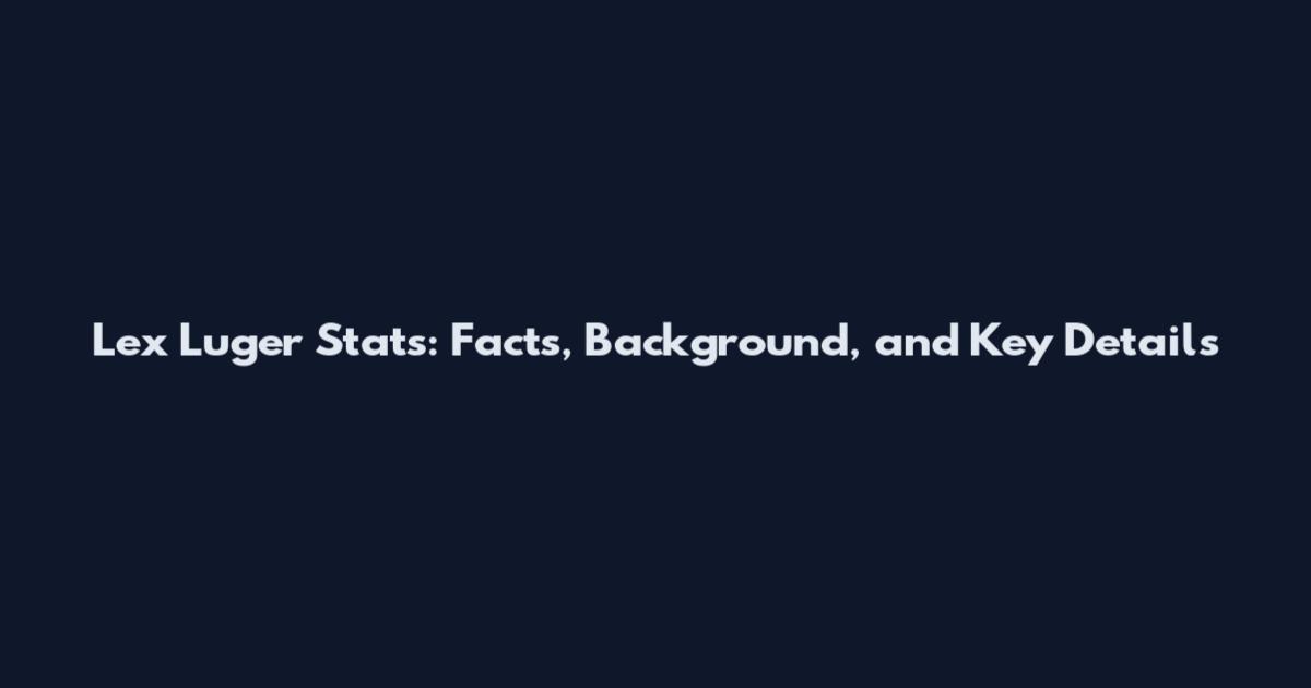 Lex Luger Stats: Facts, Background, and Key Details