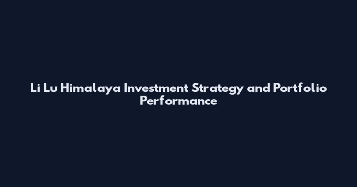 Li Lu Himalaya Investment Strategy and Portfolio Performance