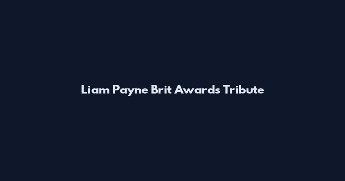 Liam Payne Brit Awards Tribute
