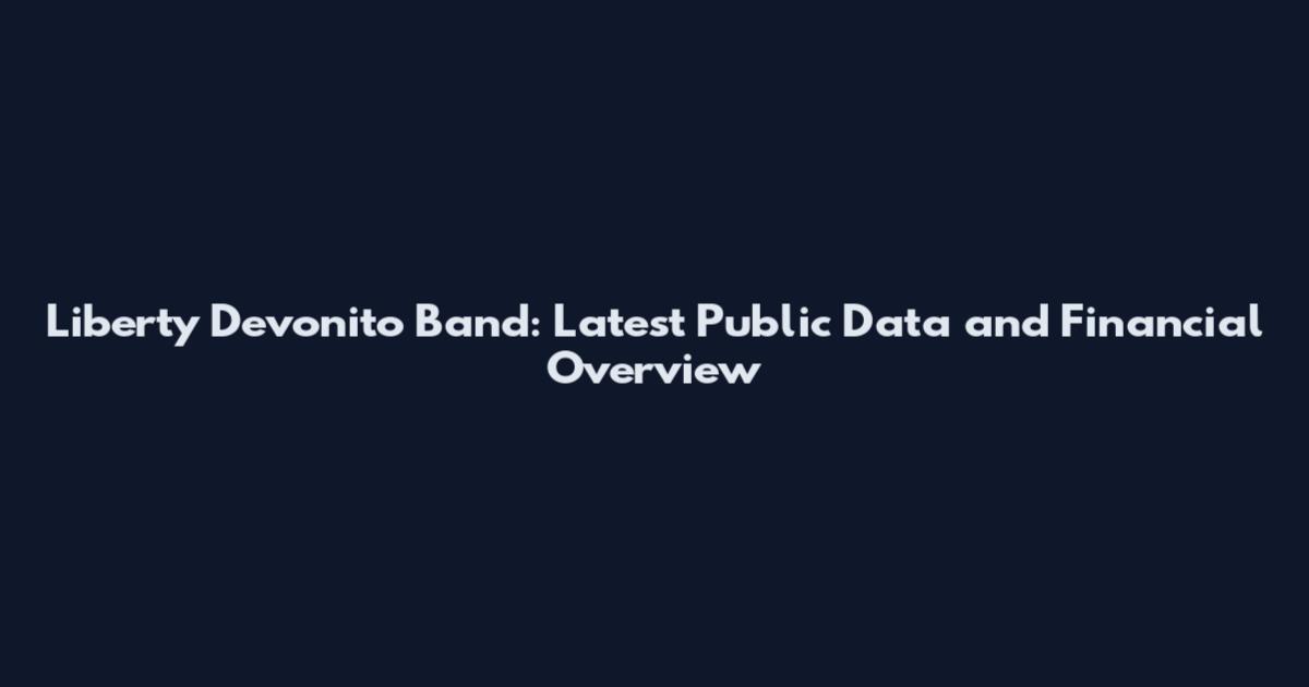 Liberty Devonito Band: Latest Public Data and Financial Overview