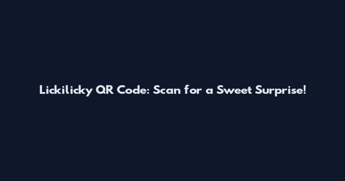 Lickilicky QR Code: Scan for a Sweet Surprise!