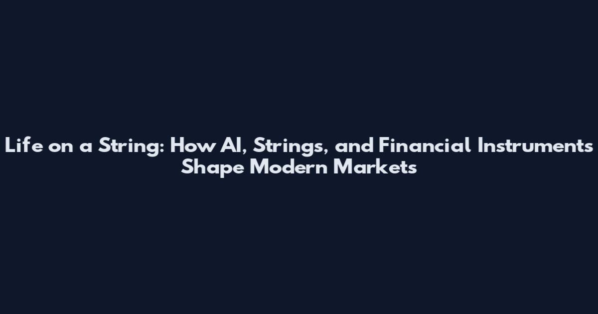 Life on a String: How AI, Strings, and Financial Instruments Shape Modern Markets