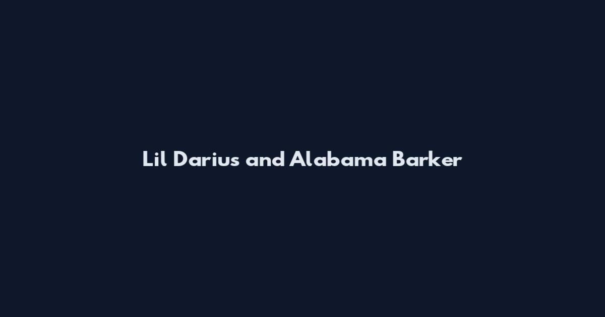 Lil Darius and Alabama Barker