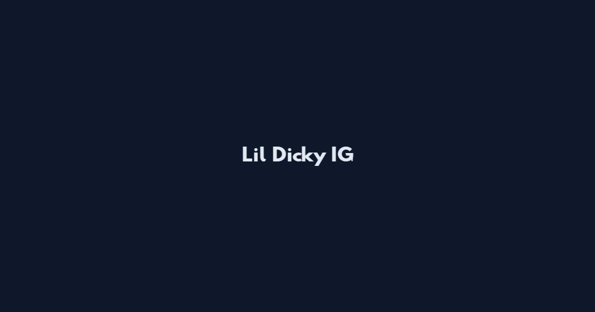 Lil Dicky IG