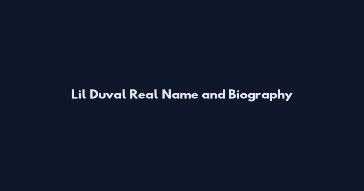 Lil Duval Real Name and Biography