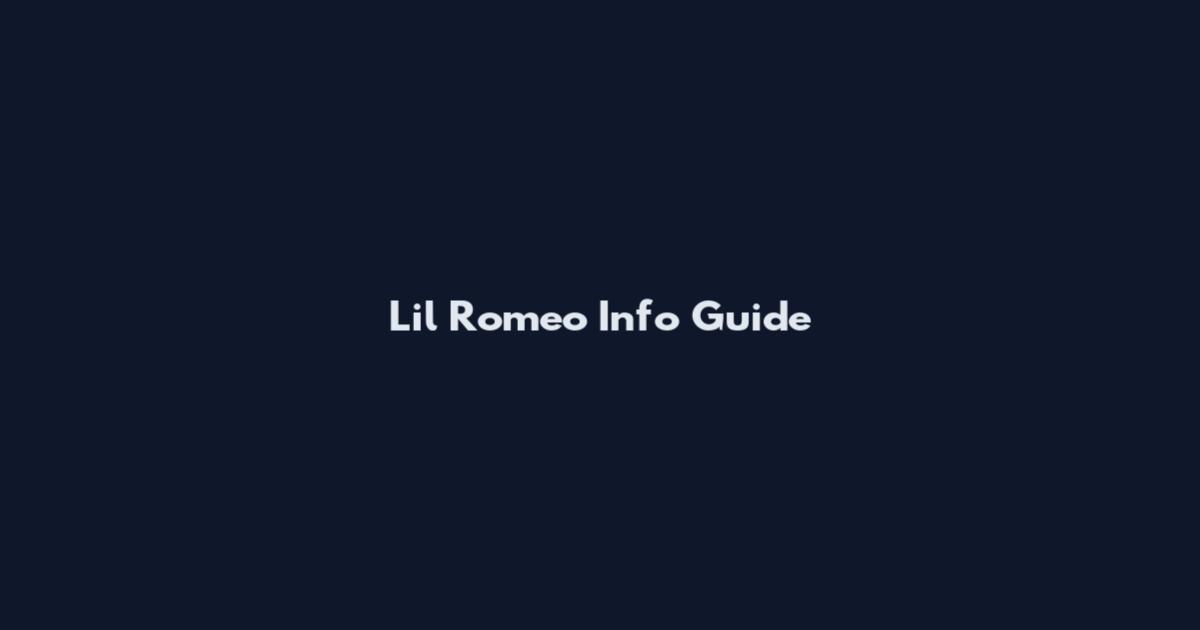 Lil Romeo Info Guide