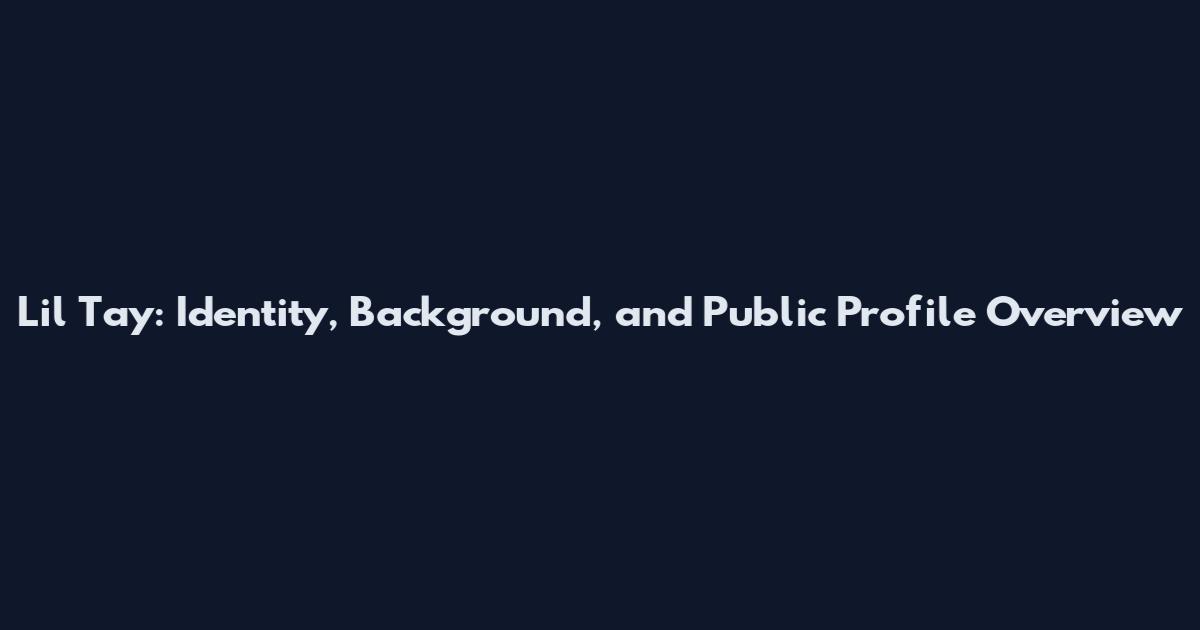 Lil Tay: Identity, Background, and Public Profile Overview