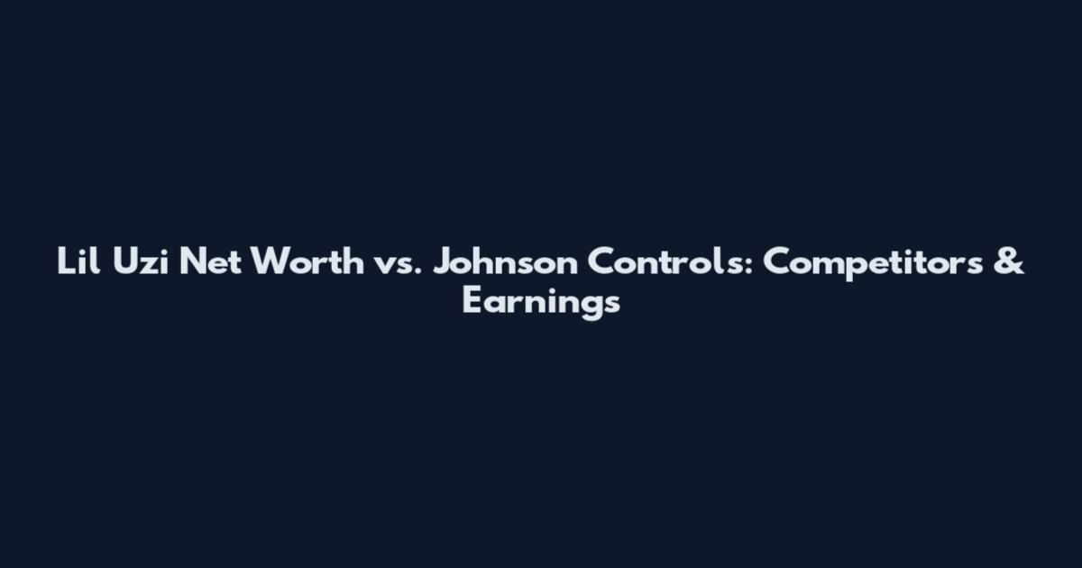 Lil Uzi Net Worth vs. Johnson Controls: Competitors & Earnings